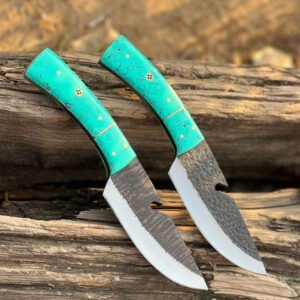 Turquoise Resin Hunting Knife