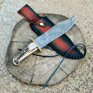 Antler Grip Bushcraft Knife