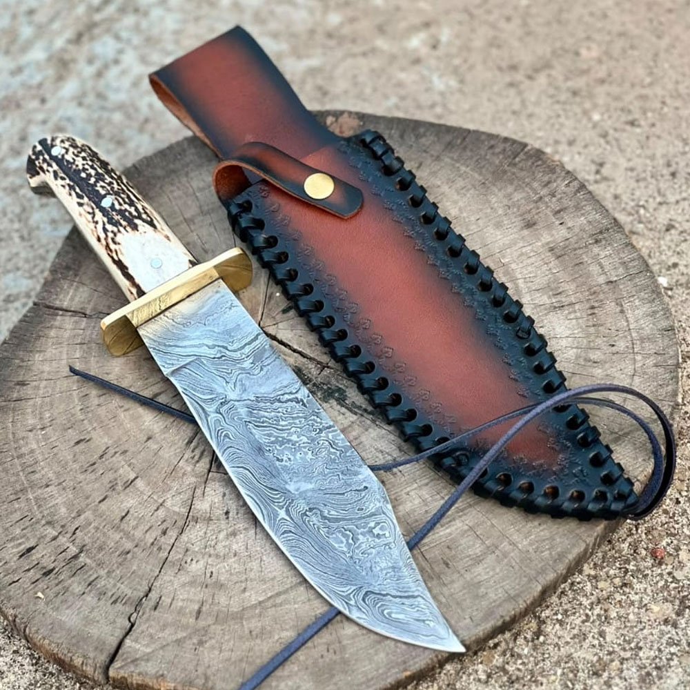 Antler Grip Bushcraft Knife - Image 2