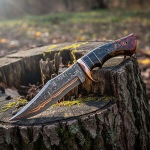 Hand-Forged Copper Mai Damascus Bowie Knife