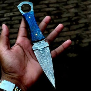 Blue Resin Tactical Boot Knife