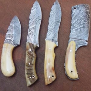Handmade Hunting Knives Set | Camel Bone