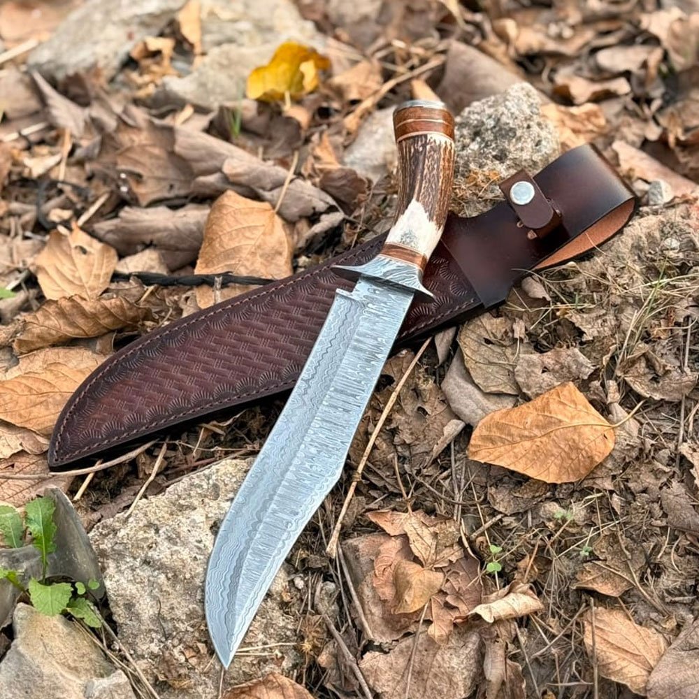 Antler Handle Fixed Blade Knife - Image 2
