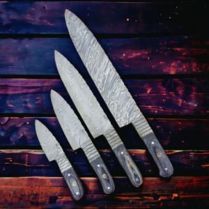 High-Quality Damascus Kitchen Knife Set